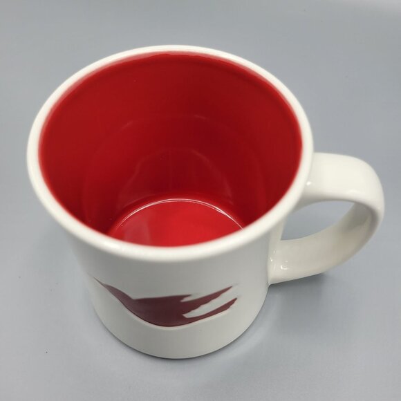 Starbucks Coffee Mug Cup White Red Flying Peace Bird Dove Design 2008 Edition - Picture 6 of 10